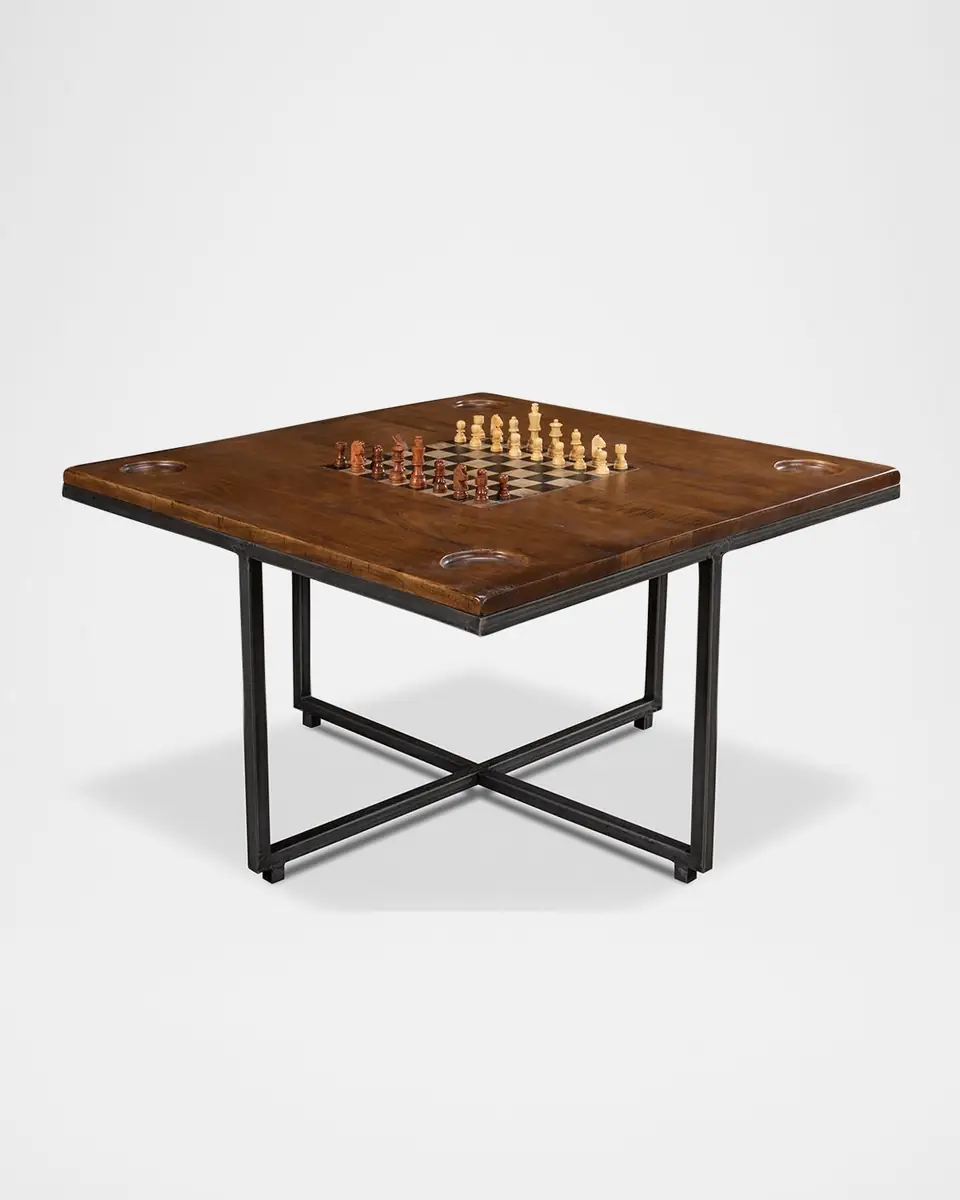 Sarreid Low Game Table with Four Stools | Thumbnail 8 Sarreid Low Game Table with Four Stools | Thumbnail 8