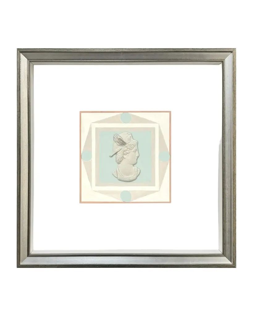Paragon Decors "Intaglio Busts" Hand-Embellished Giclees, Set of 2