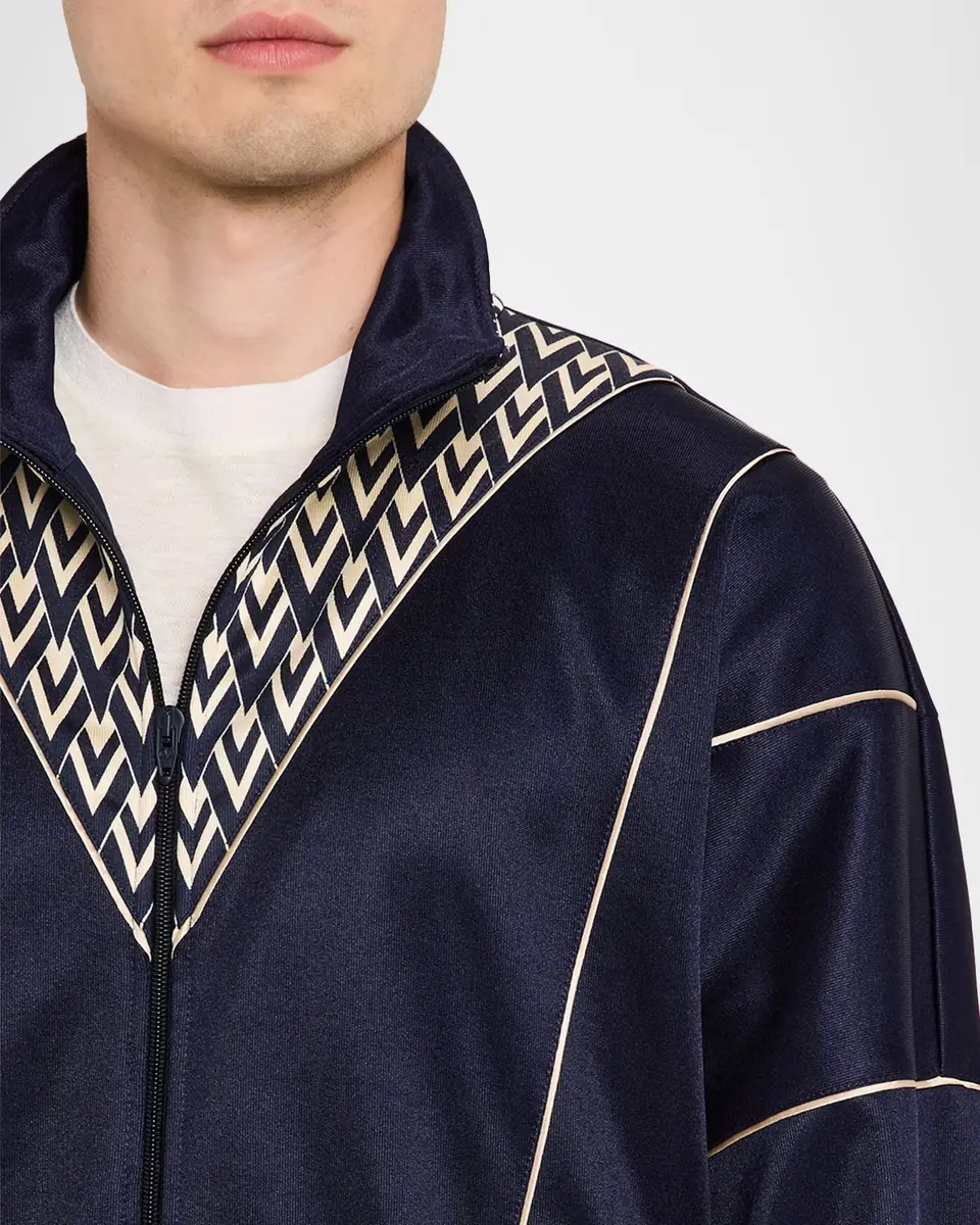Valentino Garavani Men's Acetate Inlaid Toute La V Full-Zip Sweatshirt | Thumbnail 5 Valentino Garavani Men's Acetate Inlaid Toute La V Full-Zip Sweatshirt | Thumbnail 5