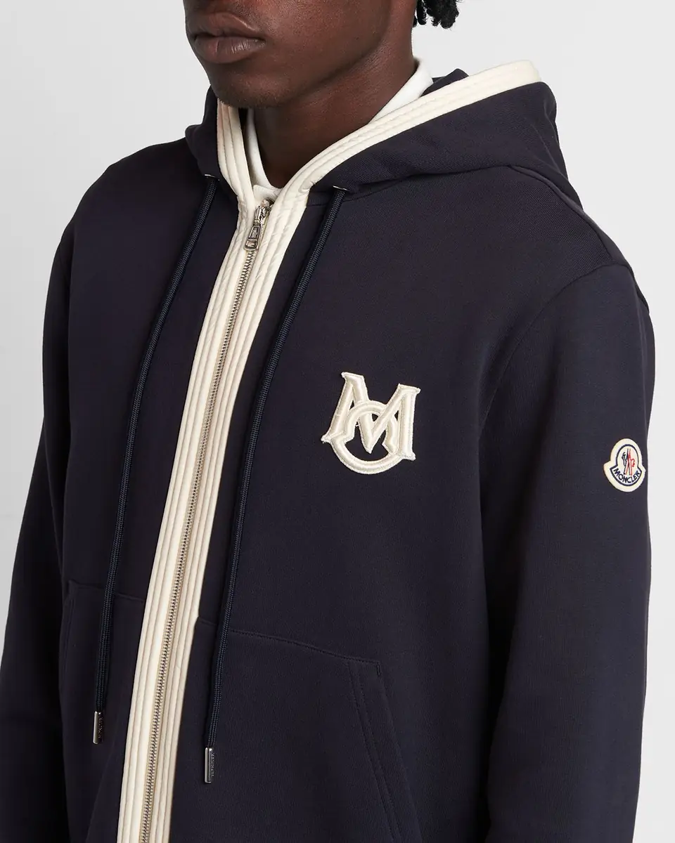 Moncler Men's Monogram Full-Zip Hoodie | Thumbnail 5 Moncler Men's Monogram Full-Zip Hoodie | Thumbnail 5