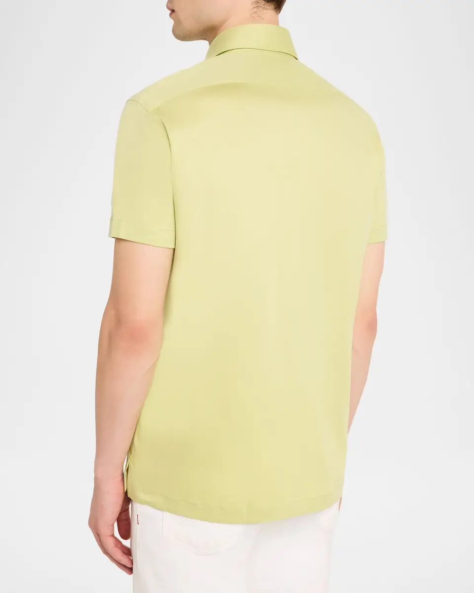 Kiton Men's Cotton Knit Polo Shirt | Thumbnail 3 Kiton Men's Cotton Knit Polo Shirt | Thumbnail 3