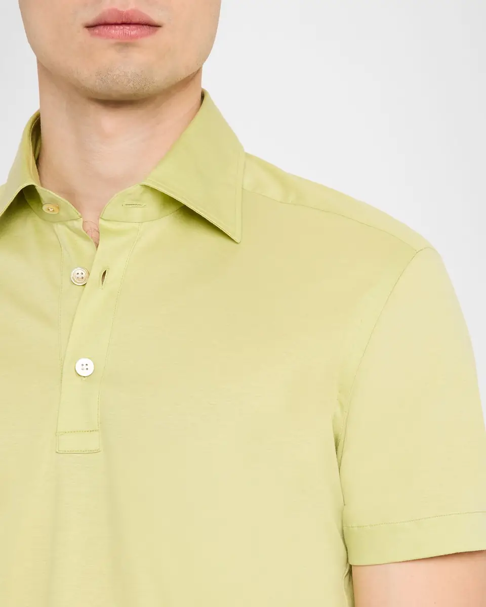 Kiton Men's Cotton Knit Polo Shirt | Thumbnail 4 Kiton Men's Cotton Knit Polo Shirt | Thumbnail 4