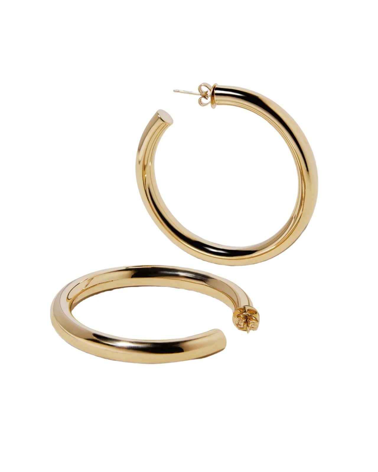 Jennifer Fisher 1.5 Natasha Hoops in 14K Yellow Gold 14K Yellow Gold Jennifer Fisher 1.5 Natasha Hoops in 14K Yellow Gold 14K Yellow Gold