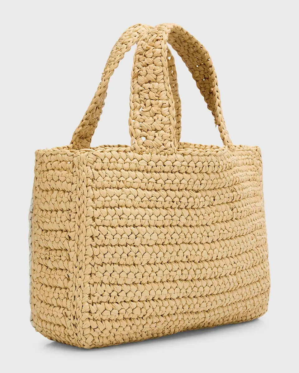 Valentino Garavani Small VLogo Viscose Raffia Tote Bag | Thumbnail 7 Valentino Garavani Small VLogo Viscose Raffia Tote Bag | Thumbnail 7