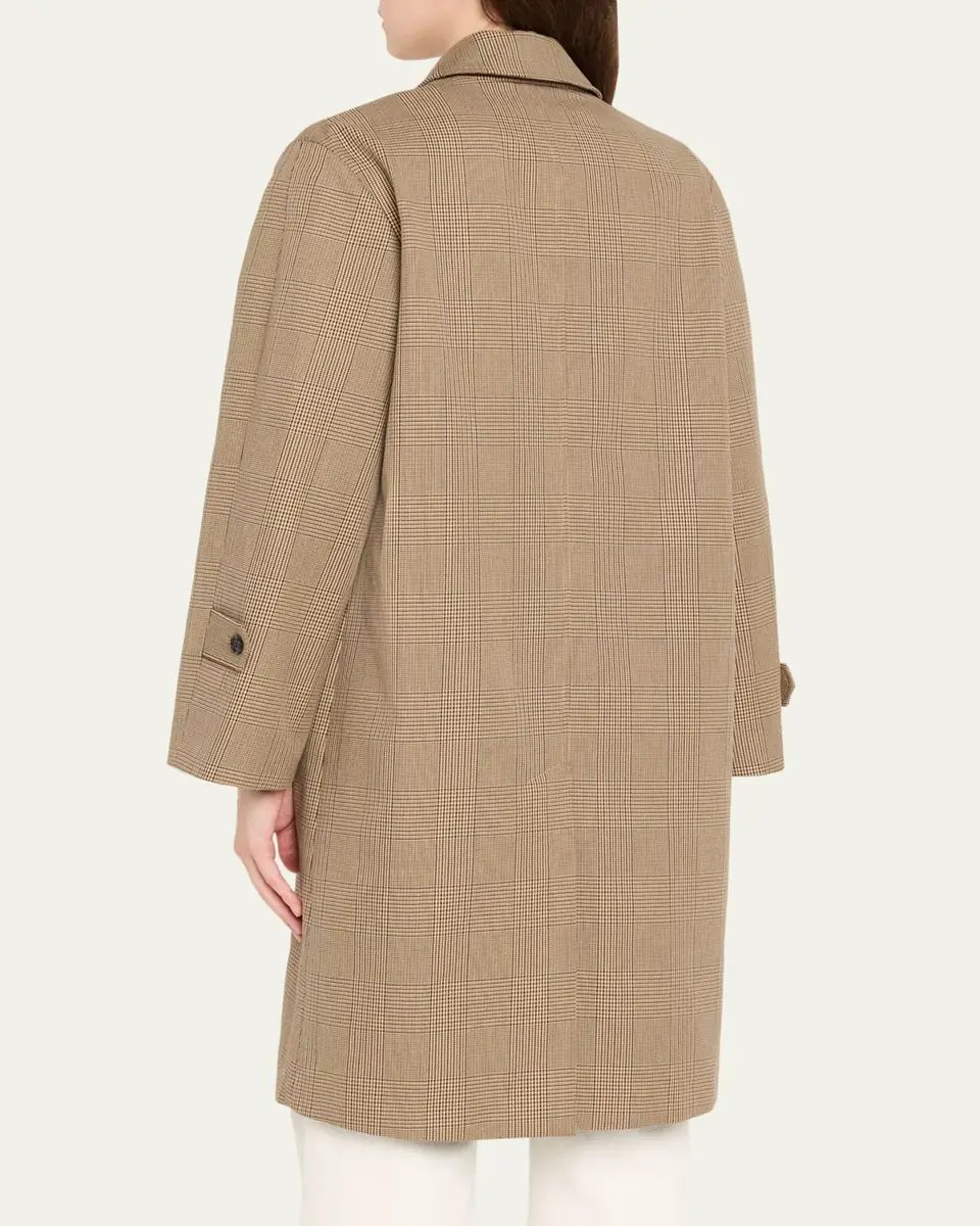 Nili Lotan Watson Check Cotton Duster Coat | Thumbnail 3 Nili Lotan Watson Check Cotton Duster Coat | Thumbnail 3