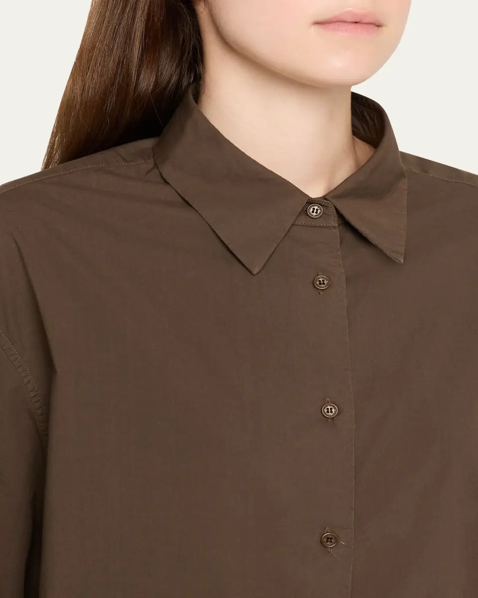 Nili Lotan Amante Cotton Oversized Button-Down Shirt | Thumbnail 5