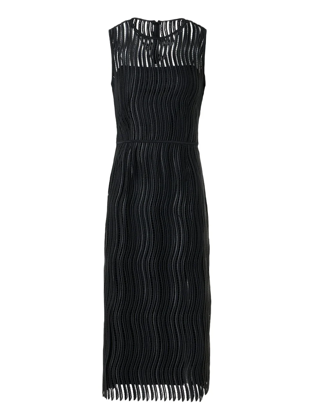 Techno Wave Guipure Sheath Midi Dress Techno Wave Guipure Sheath Midi Dress