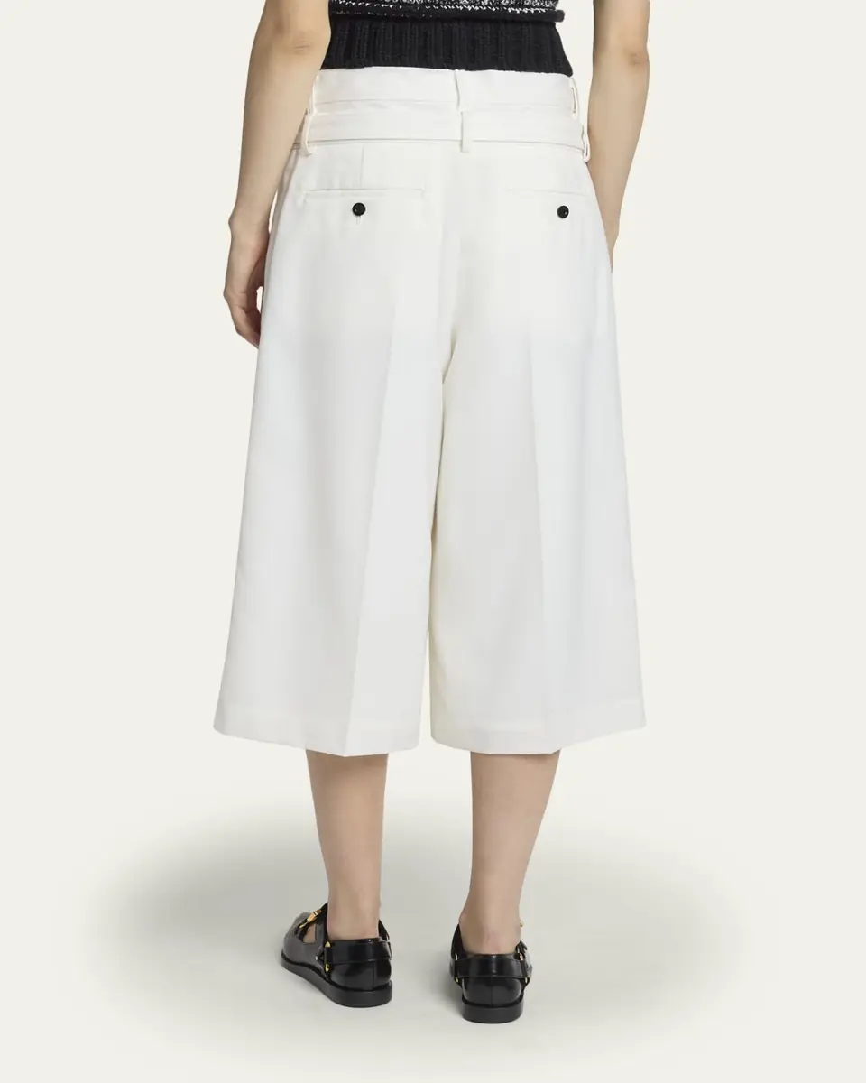 sacai Denim Dual-Waistband Straight-Leg Crop Suiting Pants | Thumbnail 3 sacai Denim Dual-Waistband Straight-Leg Crop Suiting Pants | Thumbnail 3