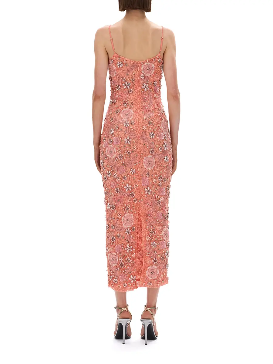 RACHEL GILBERT Francesca Flower Embellished Dress | Thumbnail 3