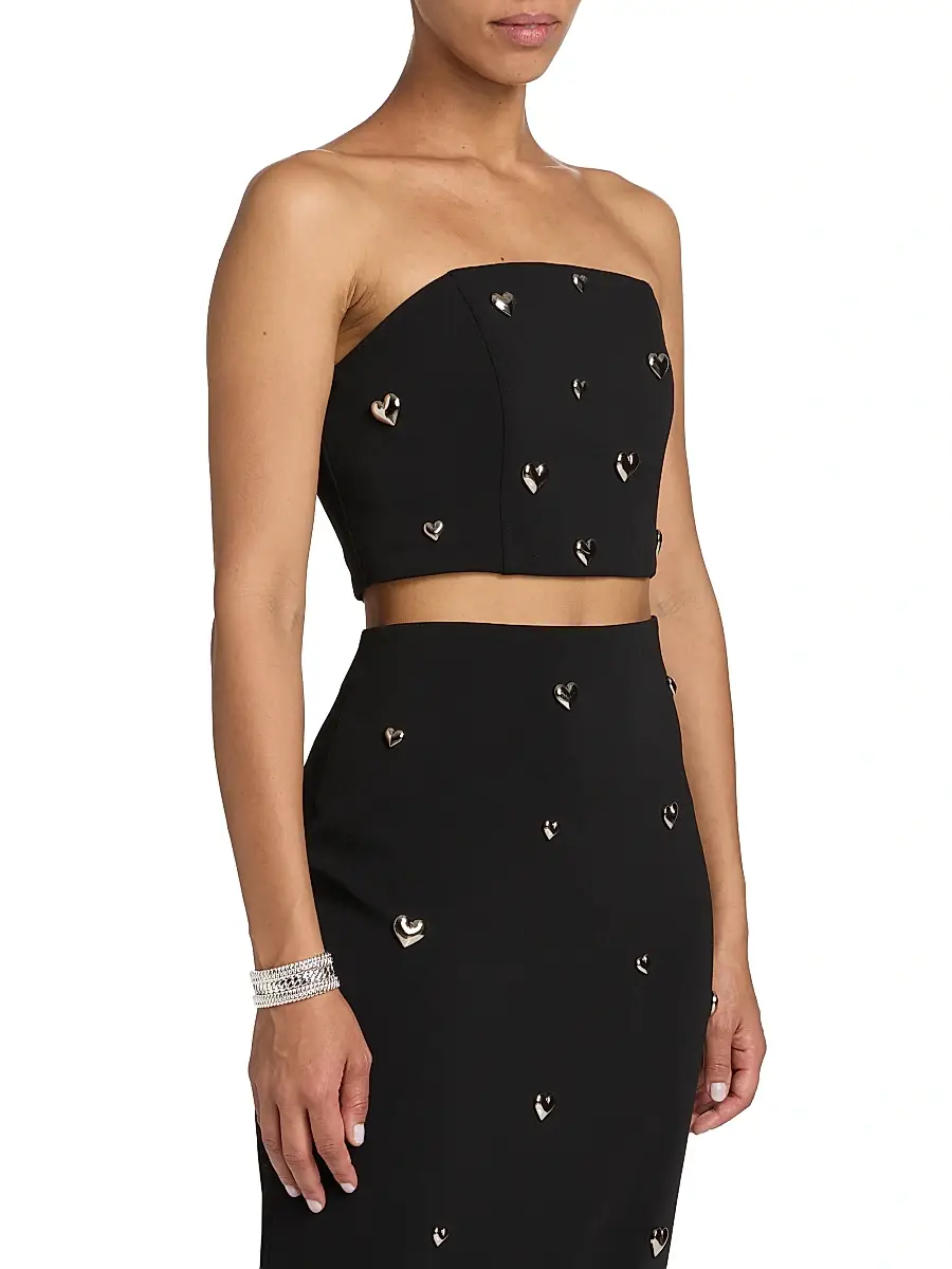 Milly Women's Sharlee Heart Appliqué Tube Top | Thumbnail 4