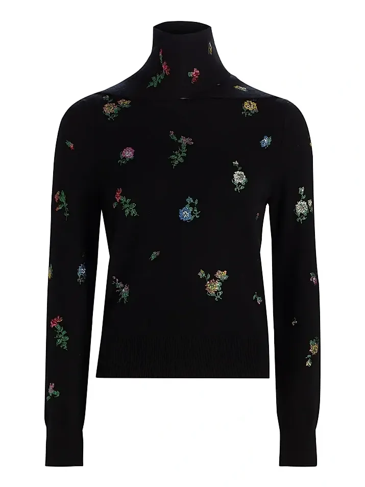 Women's Joy And Mirth Embroidered Cashmere Sweater Women's Joy And Mirth Embroidered Cashmere Sweater