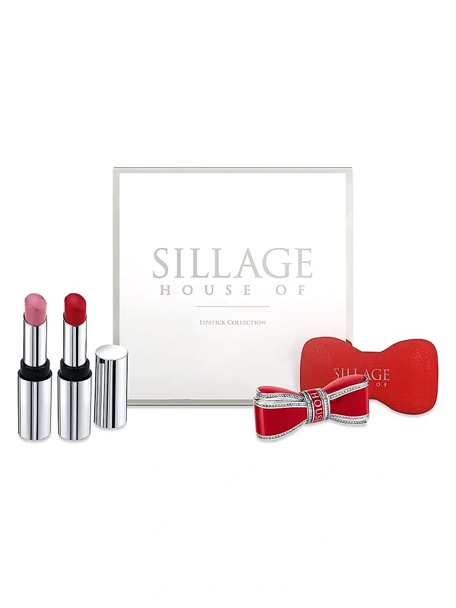 House of Sillage Red Bow Lipstick Case Holiday Set | Image 1 House of Sillage Red Bow Lipstick Case Holiday Set | Image 1