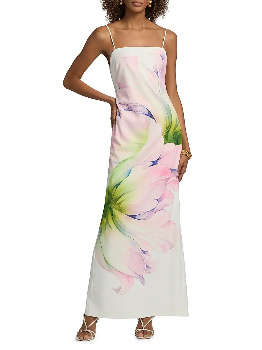 Toccin Women's Adelina Floral Sculpted Cami Gown | Thumbnail 2 Toccin Women's Adelina Floral Sculpted Cami Gown | Thumbnail 2