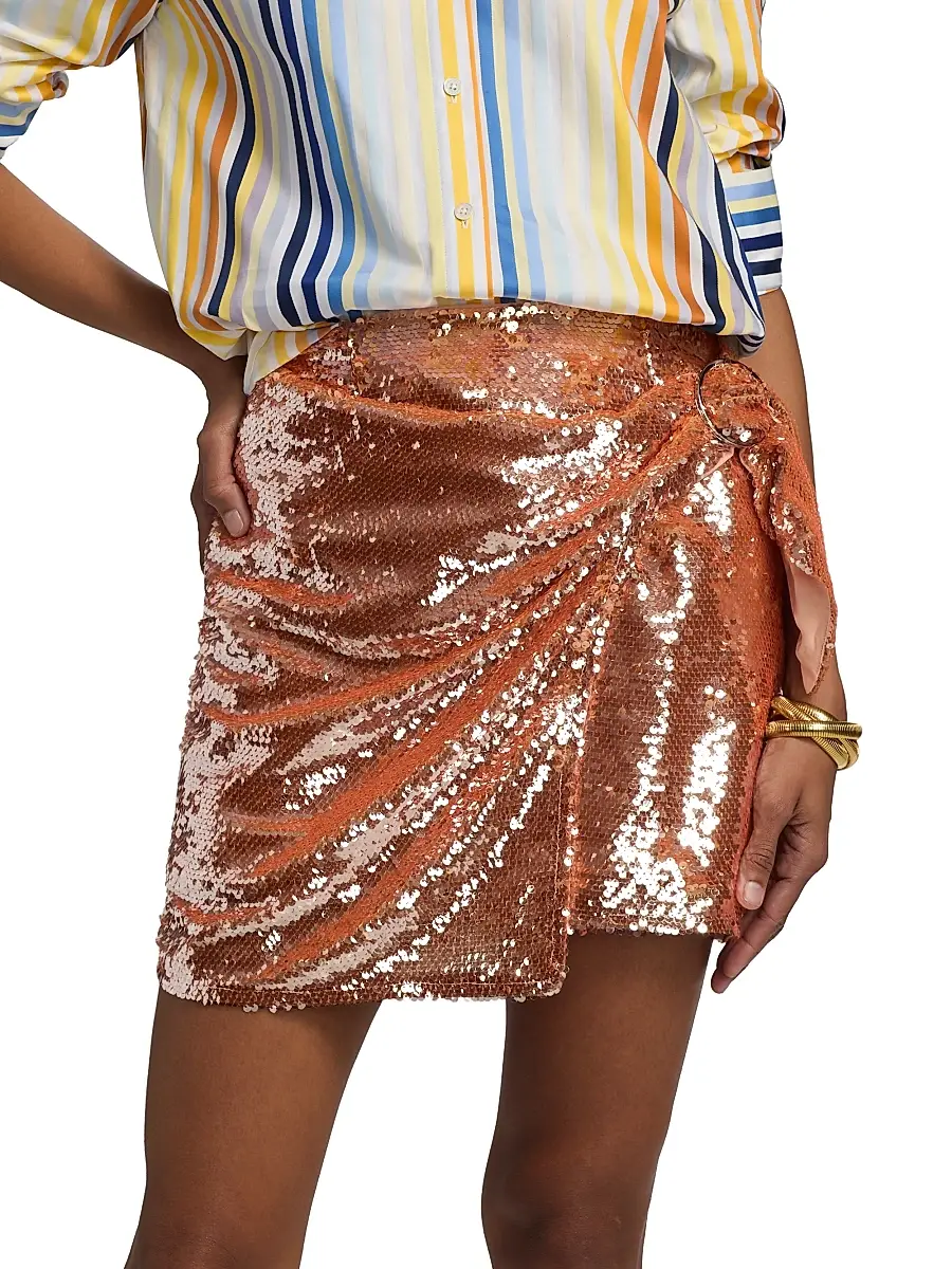 Toccin Women's Dawson Sequin Sarong-Style Miniskirt | Thumbnail 3 Toccin Women's Dawson Sequin Sarong-Style Miniskirt | Thumbnail 3