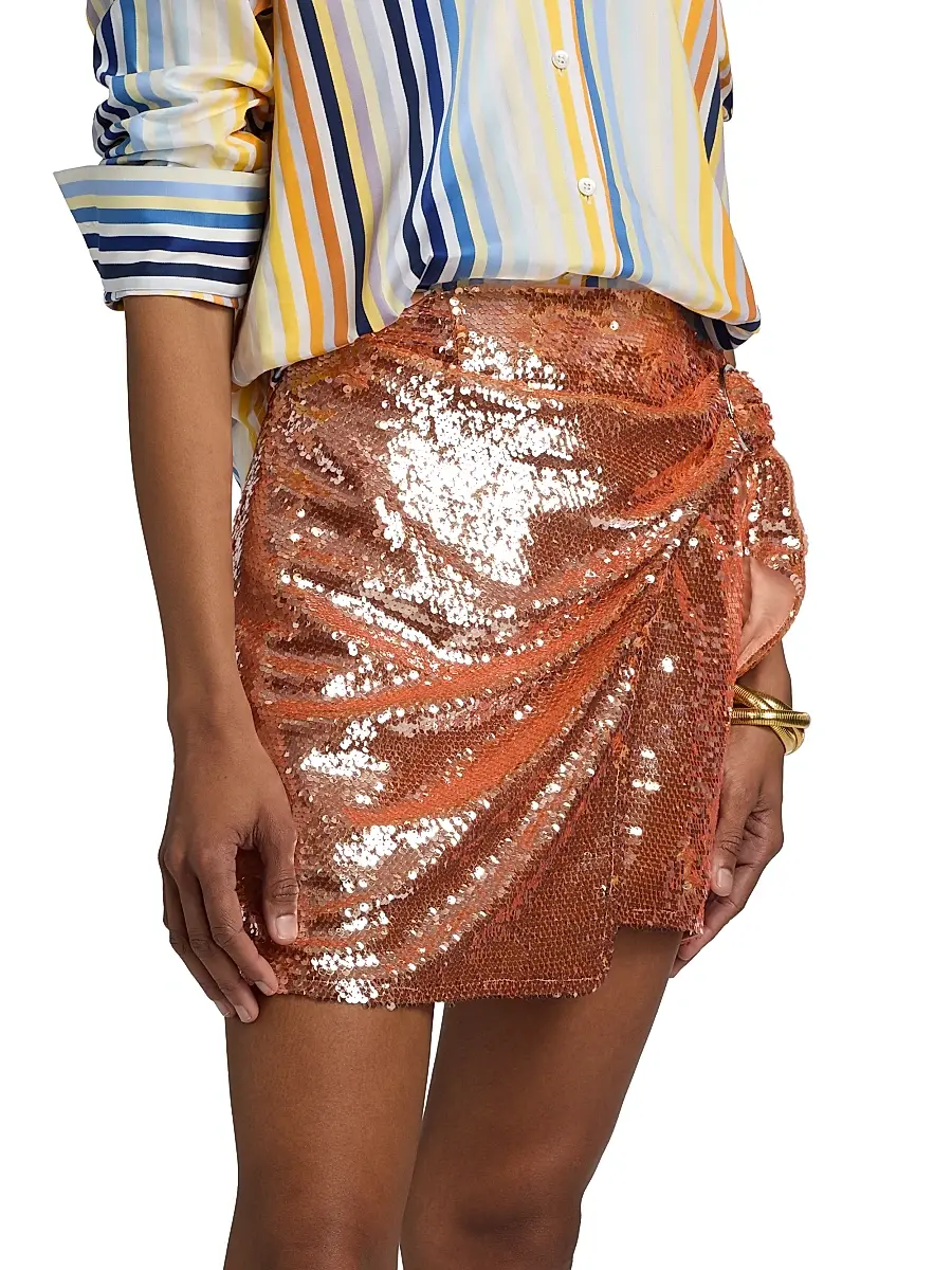 Toccin Women's Dawson Sequin Sarong-Style Miniskirt | Thumbnail 4 Toccin Women's Dawson Sequin Sarong-Style Miniskirt | Thumbnail 4