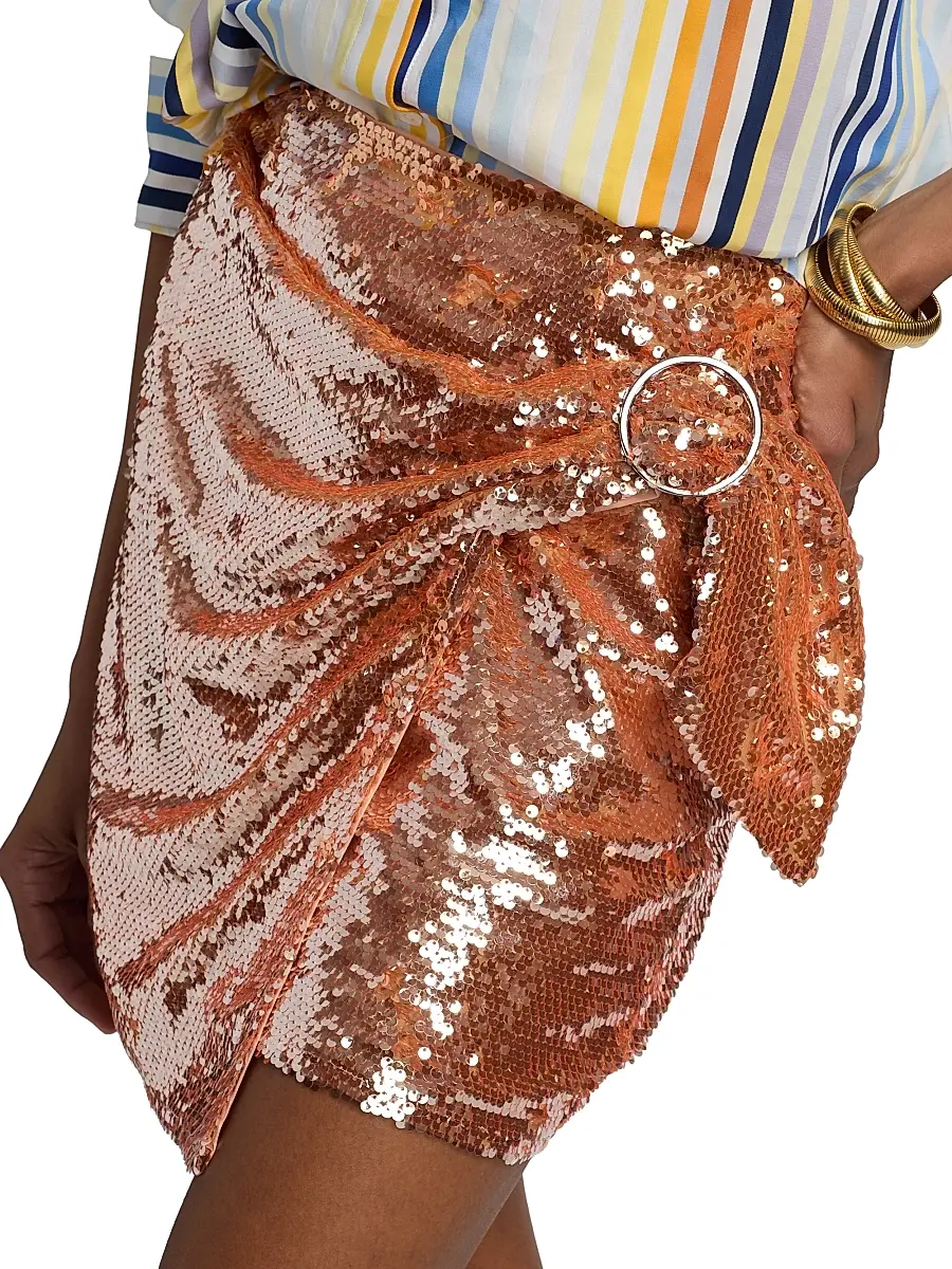 Toccin Women's Dawson Sequin Sarong-Style Miniskirt | Thumbnail 6 Toccin Women's Dawson Sequin Sarong-Style Miniskirt | Thumbnail 6