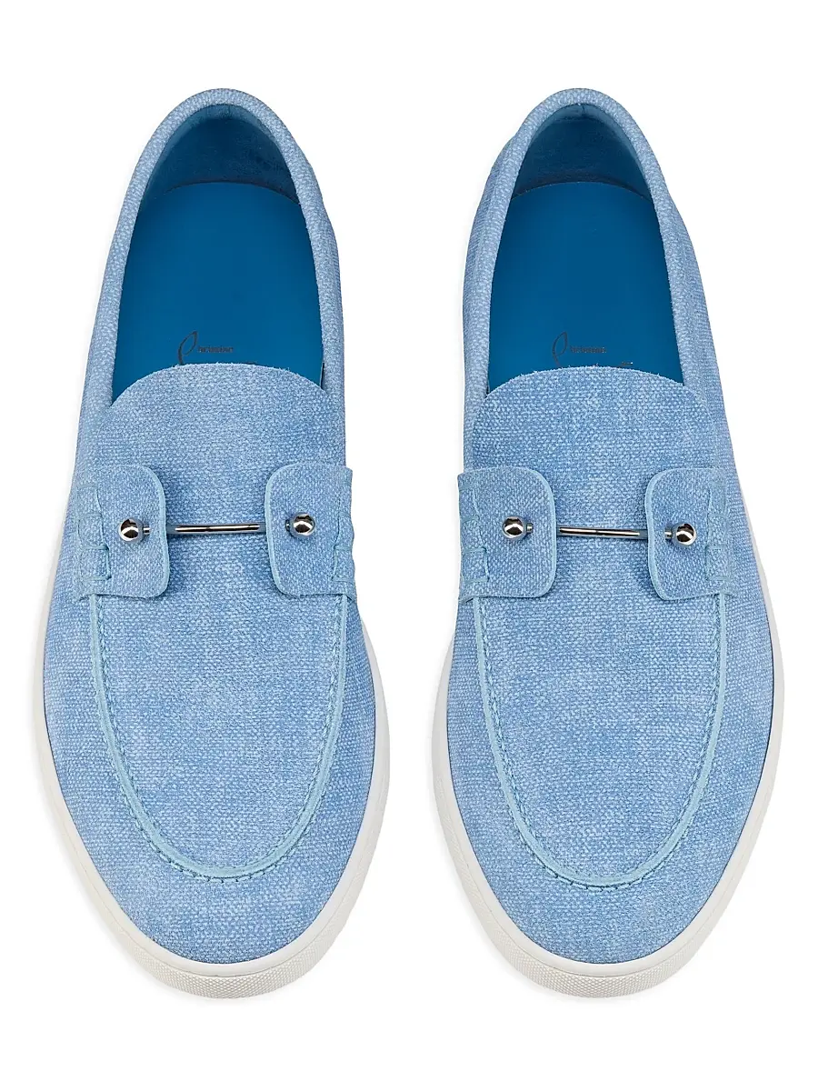 Christian Louboutin Men's Chambeli Boat Shoes - Ceruleo | Thumbnail 4