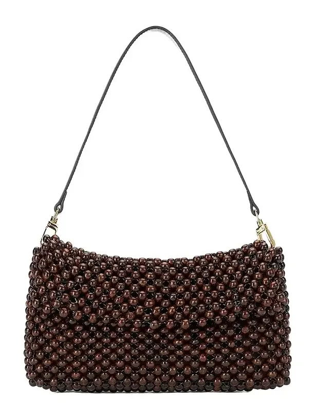 Women's Timmy Beaded Wood Shoulder Bag
