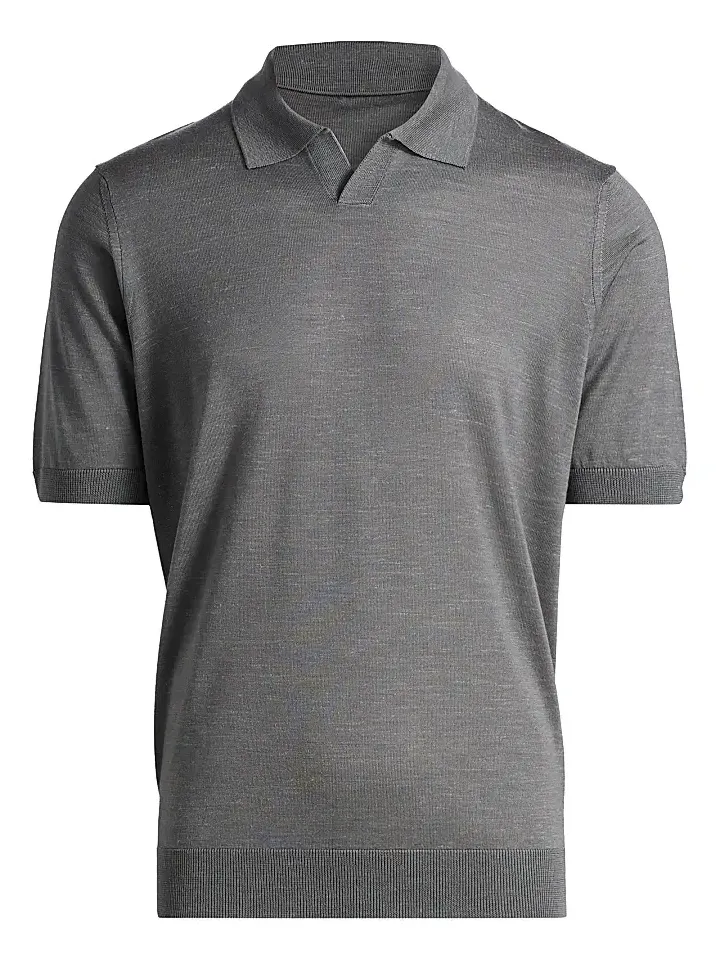 Men's Lamar Johnny Collar Short-Sleeve Sweater