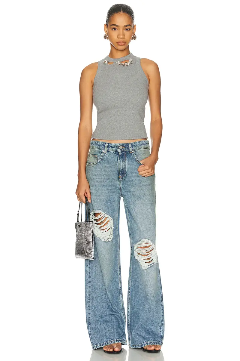 AREA Crystal Fray Wide Leg | Thumbnail 5