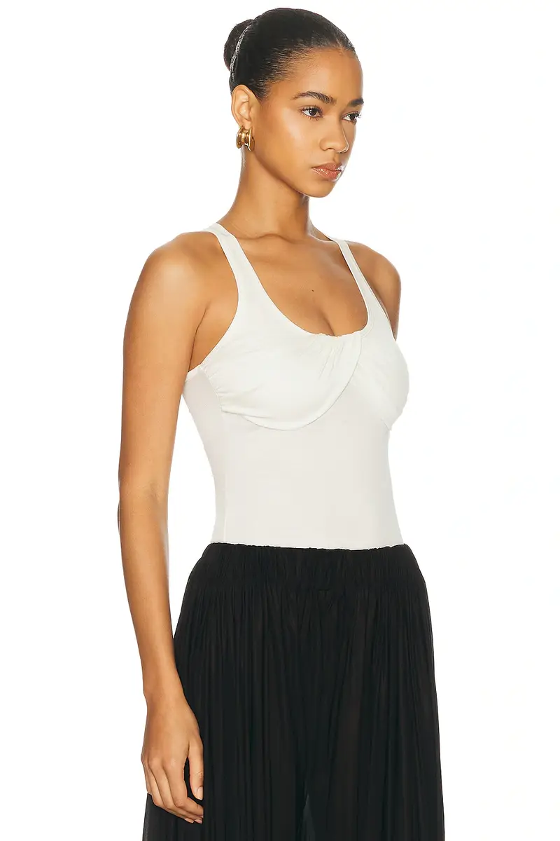 Burc Akyol Draped Silk Jersey Tank Top | Thumbnail 2