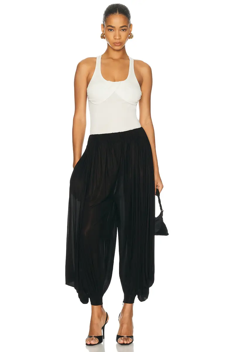 Burc Akyol Draped Silk Jersey Tank Top | Thumbnail 4