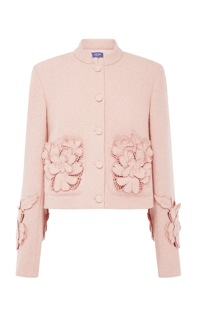 LEO LIN Blythe Applique Tweed Jacket
