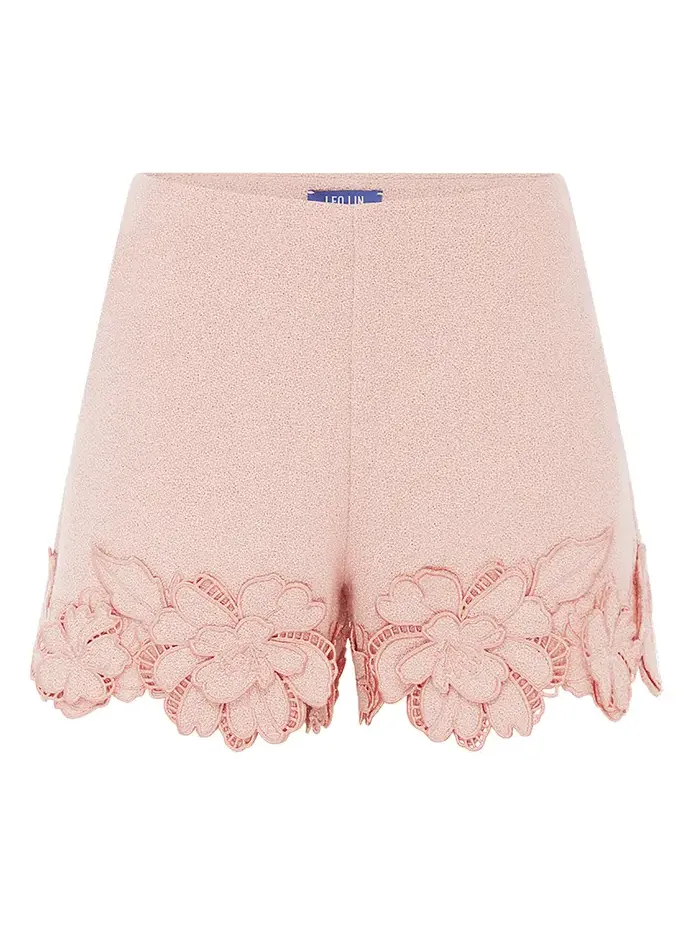 Elle Applique Tweed Shorts Elle Applique Tweed Shorts