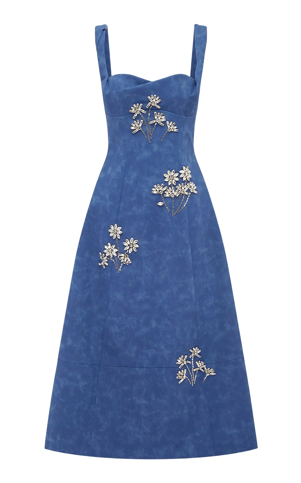 Beatrice Embellished Vegan Suede Midi Dress