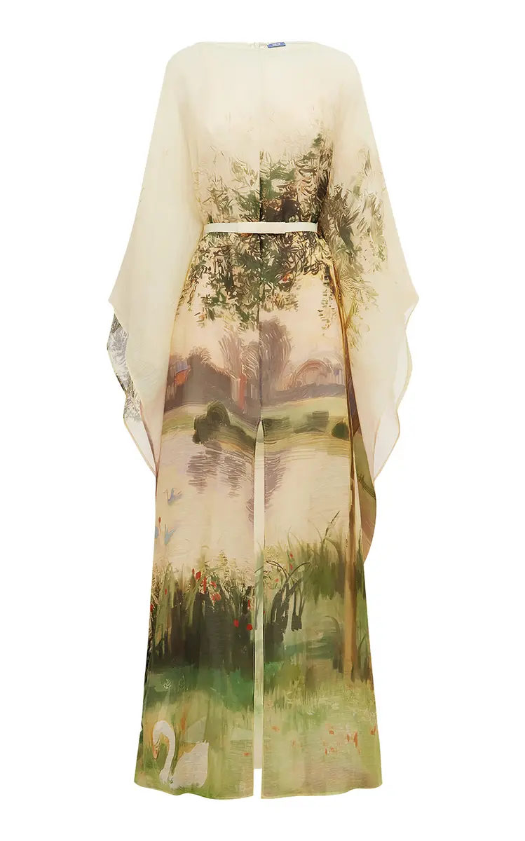 Willow Kaftan Silk-Linen Maxi Dress Willow Kaftan Silk-Linen Maxi Dress