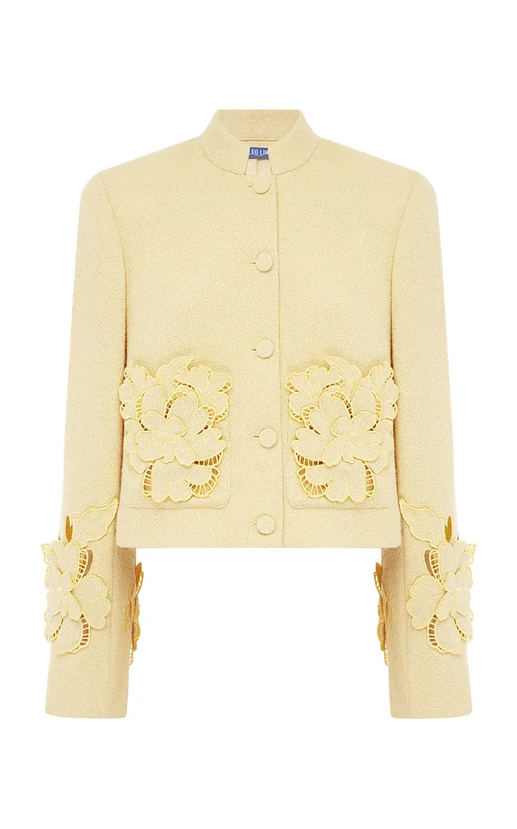 LEO LIN Blythe Applique Tweed Jacket