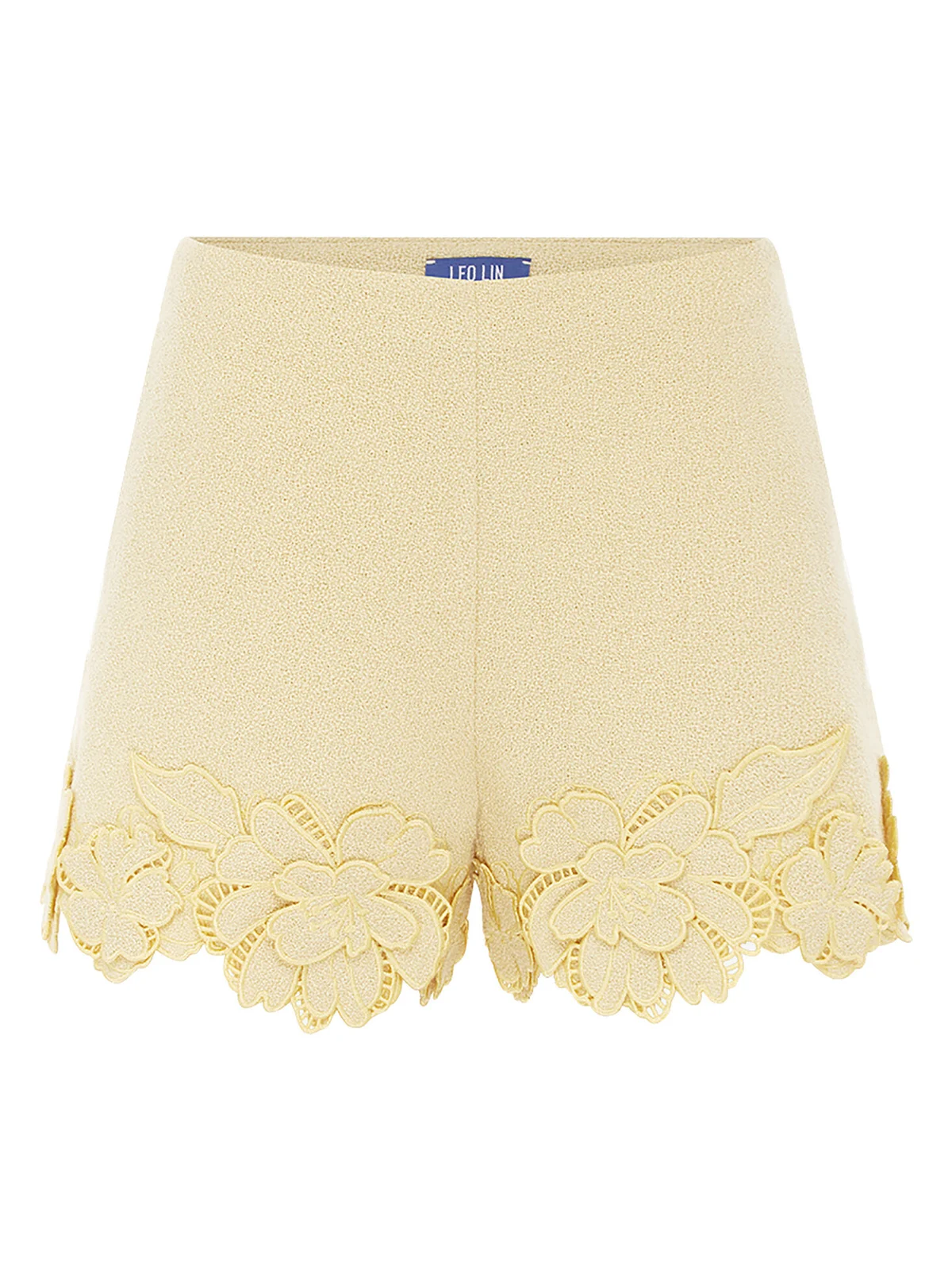 LEO LIN Elle Applique Tweed Shorts
