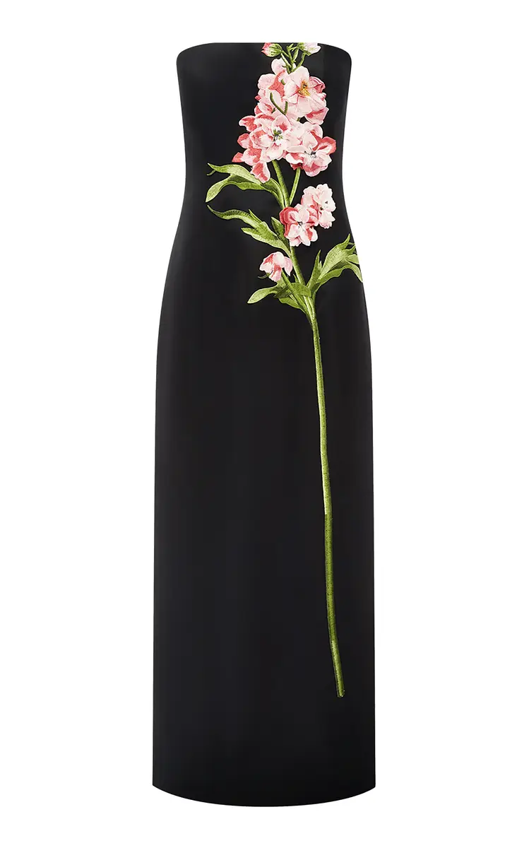 LEO LIN Rayna Embroidered Maxi Dress