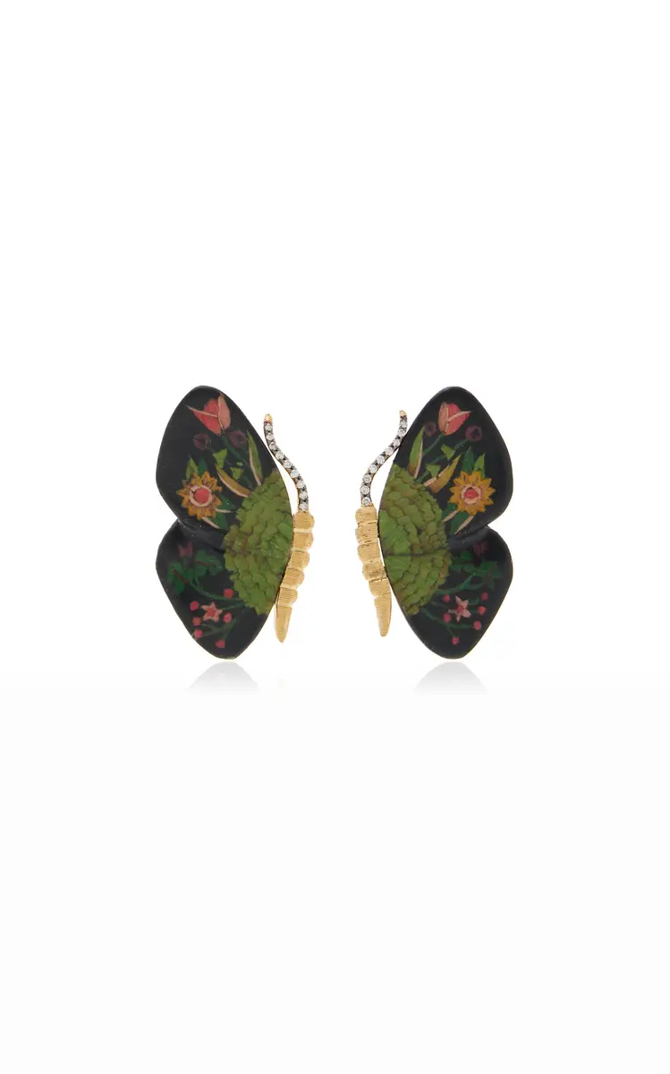 Silvia Furmanovich Marquetry Butterfly Earrings | Image 1 Silvia Furmanovich Marquetry Butterfly Earrings | Image 1
