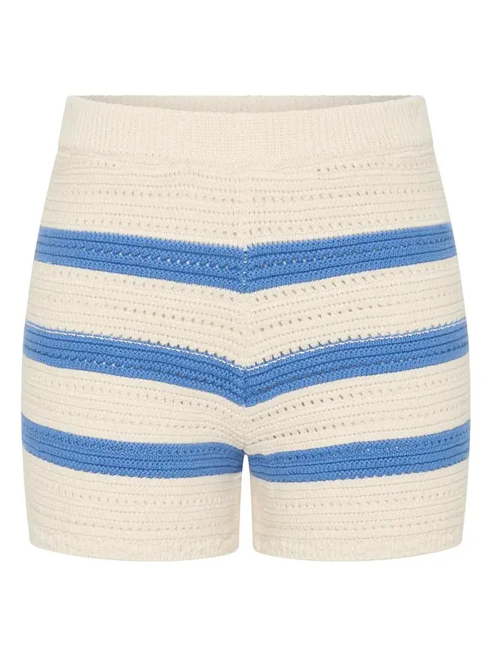 Manon Striped Cotton Knit Short Manon Striped Cotton Knit Short