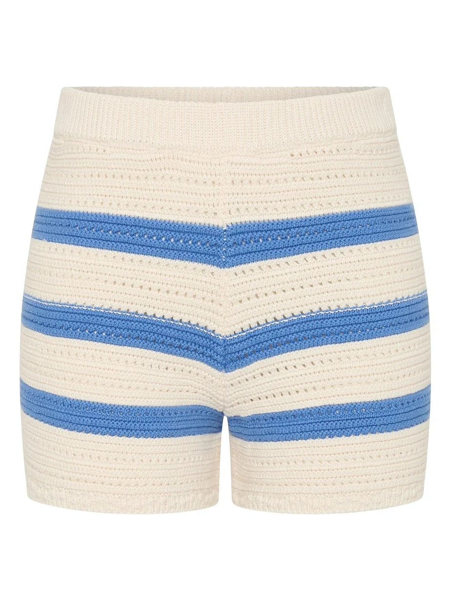 Manon Striped Cotton Knit Short Manon Striped Cotton Knit Short