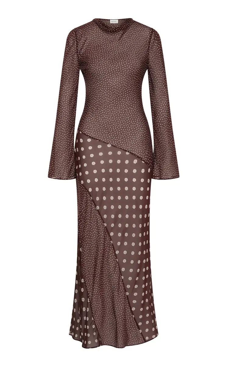 Hallie Mixed Print Maxi Dress