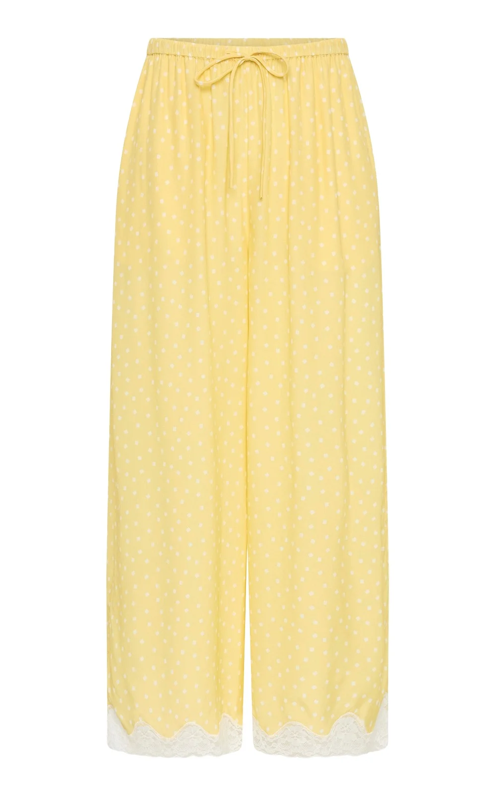 Blake Mid-Rise Wide-Leg Lace-Trimmed Cropped Pants Blake Mid-Rise Wide-Leg Lace-Trimmed Cropped Pants