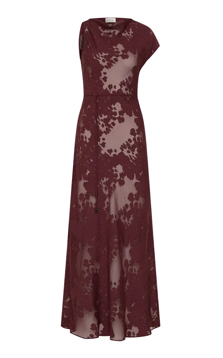 Capri Asymmetrical Sheer Maxi Dress Capri Asymmetrical Sheer Maxi Dress