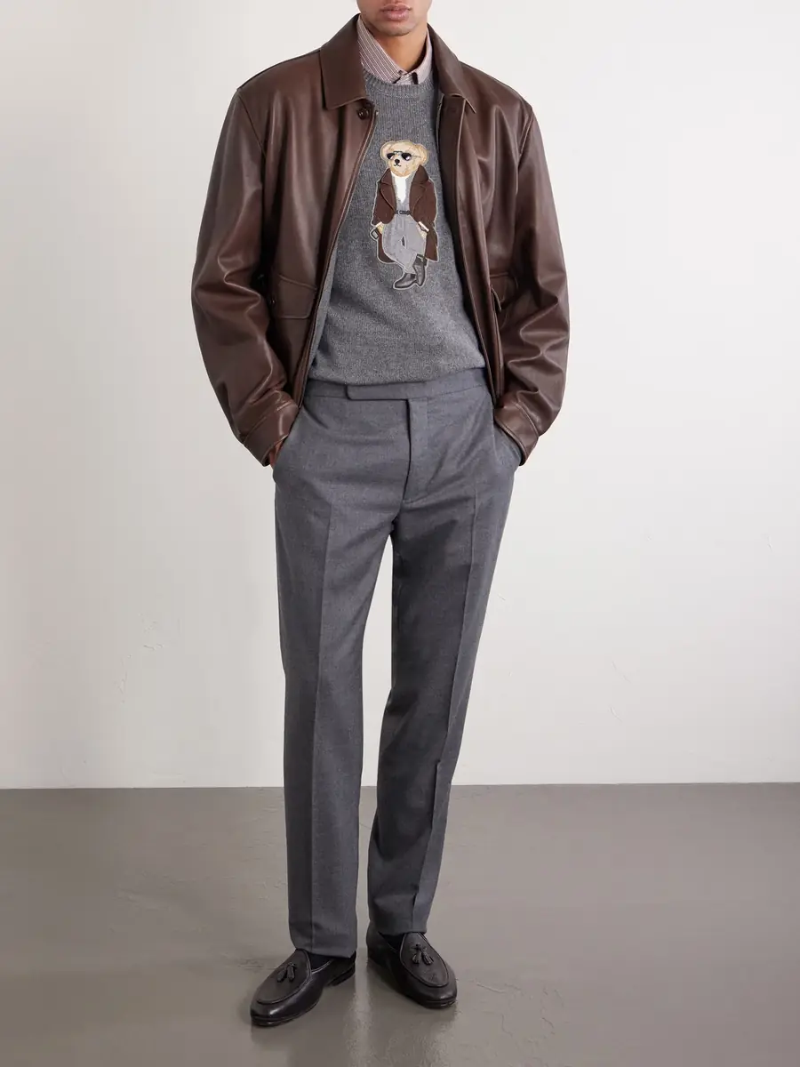 Ralph Lauren Purple Label Gregory Straight-Leg Wool-Flannel Trousers - Men | Thumbnail 2 Ralph Lauren Purple Label Gregory Straight-Leg Wool-Flannel Trousers - Men | Thumbnail 2