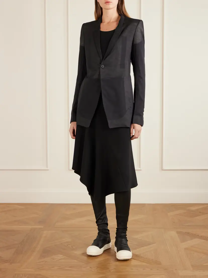 Rick Owens Paneled Cotton Blazer | Thumbnail 2 Rick Owens Paneled Cotton Blazer | Thumbnail 2