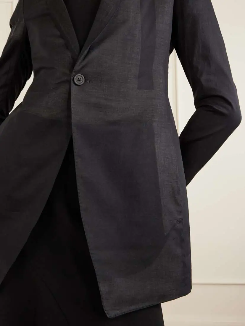 Rick Owens Paneled Cotton Blazer | Thumbnail 4 Rick Owens Paneled Cotton Blazer | Thumbnail 4