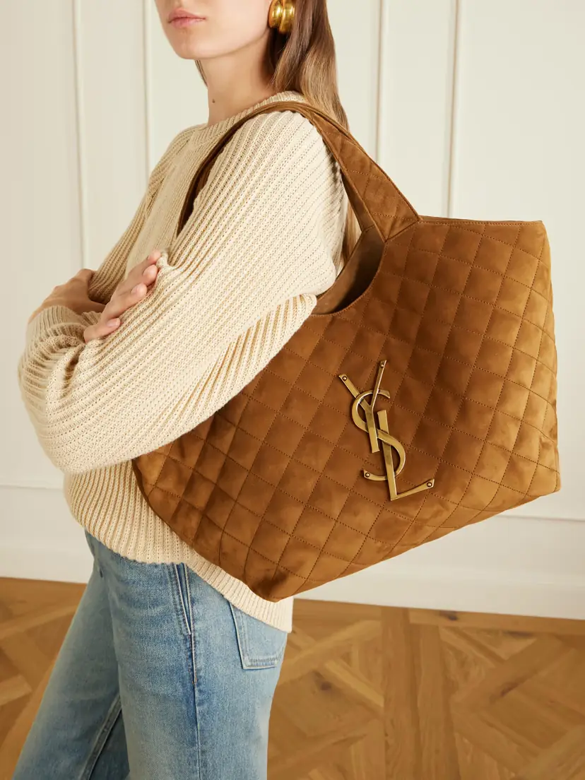 Saint Laurent Icare Medium Matelassé Suede Tote | Thumbnail 2 Saint Laurent Icare Medium Matelassé Suede Tote | Thumbnail 2