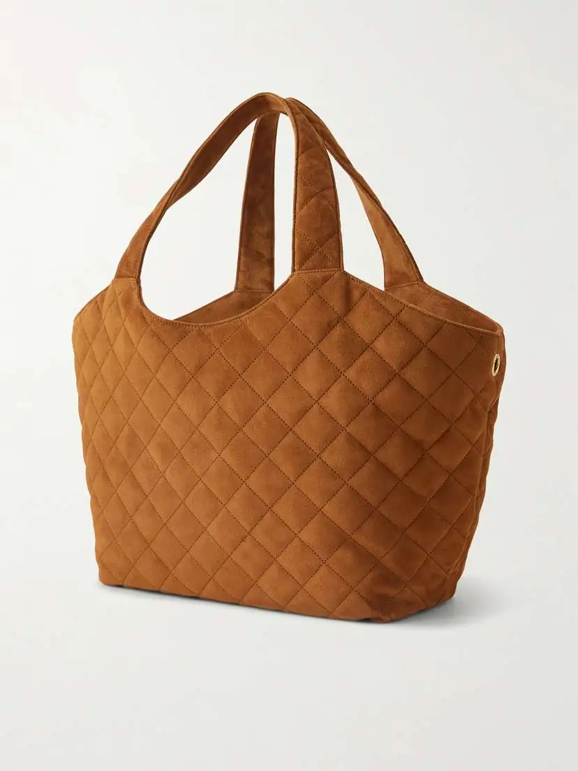 Saint Laurent Icare Medium Matelassé Suede Tote | Thumbnail 4 Saint Laurent Icare Medium Matelassé Suede Tote | Thumbnail 4