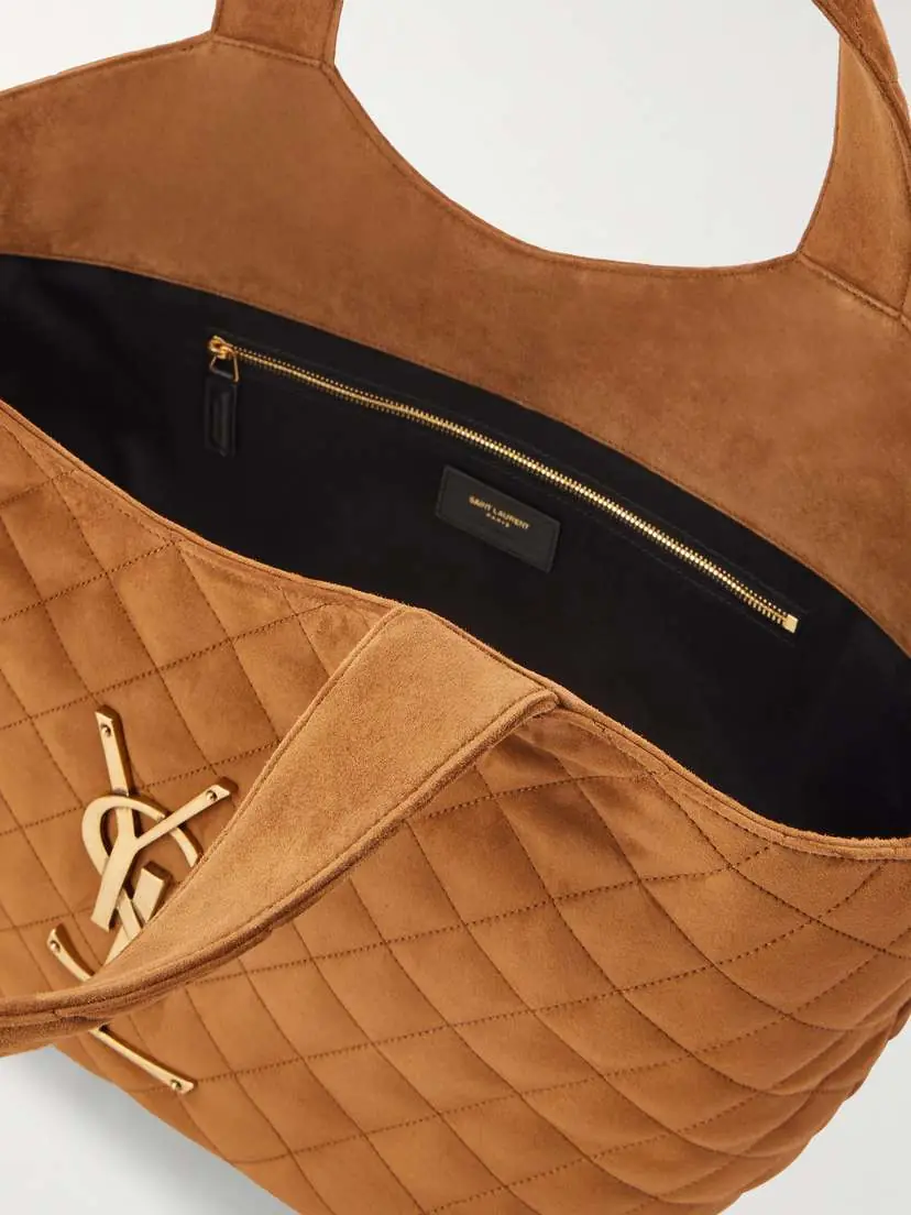 Saint Laurent Icare Medium Matelassé Suede Tote | Thumbnail 6 Saint Laurent Icare Medium Matelassé Suede Tote | Thumbnail 6