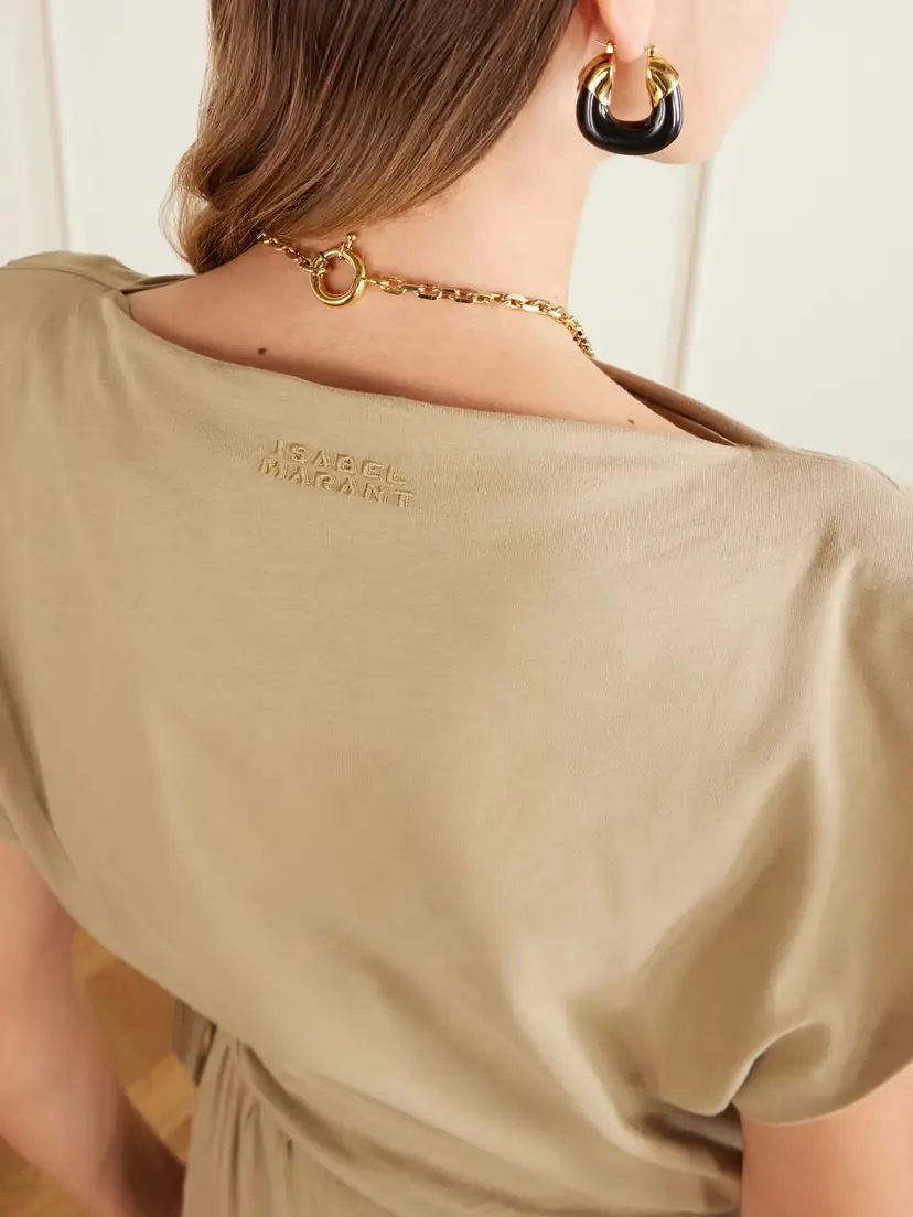 Isabel Marant Marielle Draped Cotton Mini Dress | Thumbnail 4