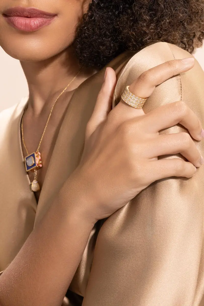 Coomi Diamond Paisley Band Ring | Thumbnail 2