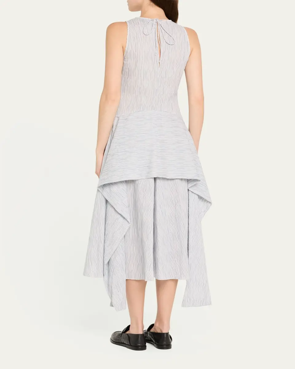 Loewe Striped Keyhole Tie-Front Dress | Thumbnail 3 Loewe Striped Keyhole Tie-Front Dress | Thumbnail 3