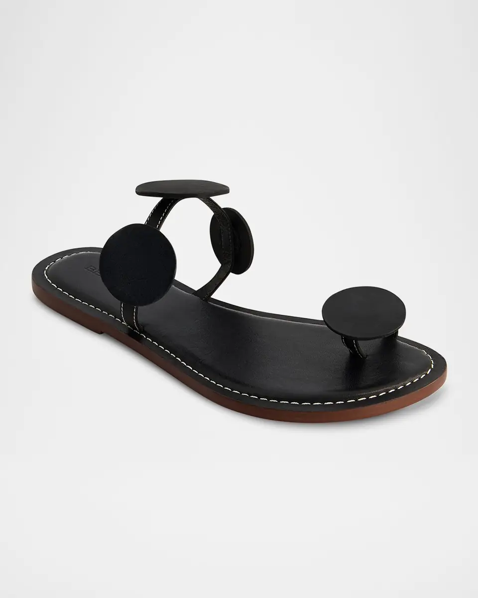 Bernardo New Moon Circle Leather Flat Sandals | Thumbnail 4 Bernardo New Moon Circle Leather Flat Sandals | Thumbnail 4
