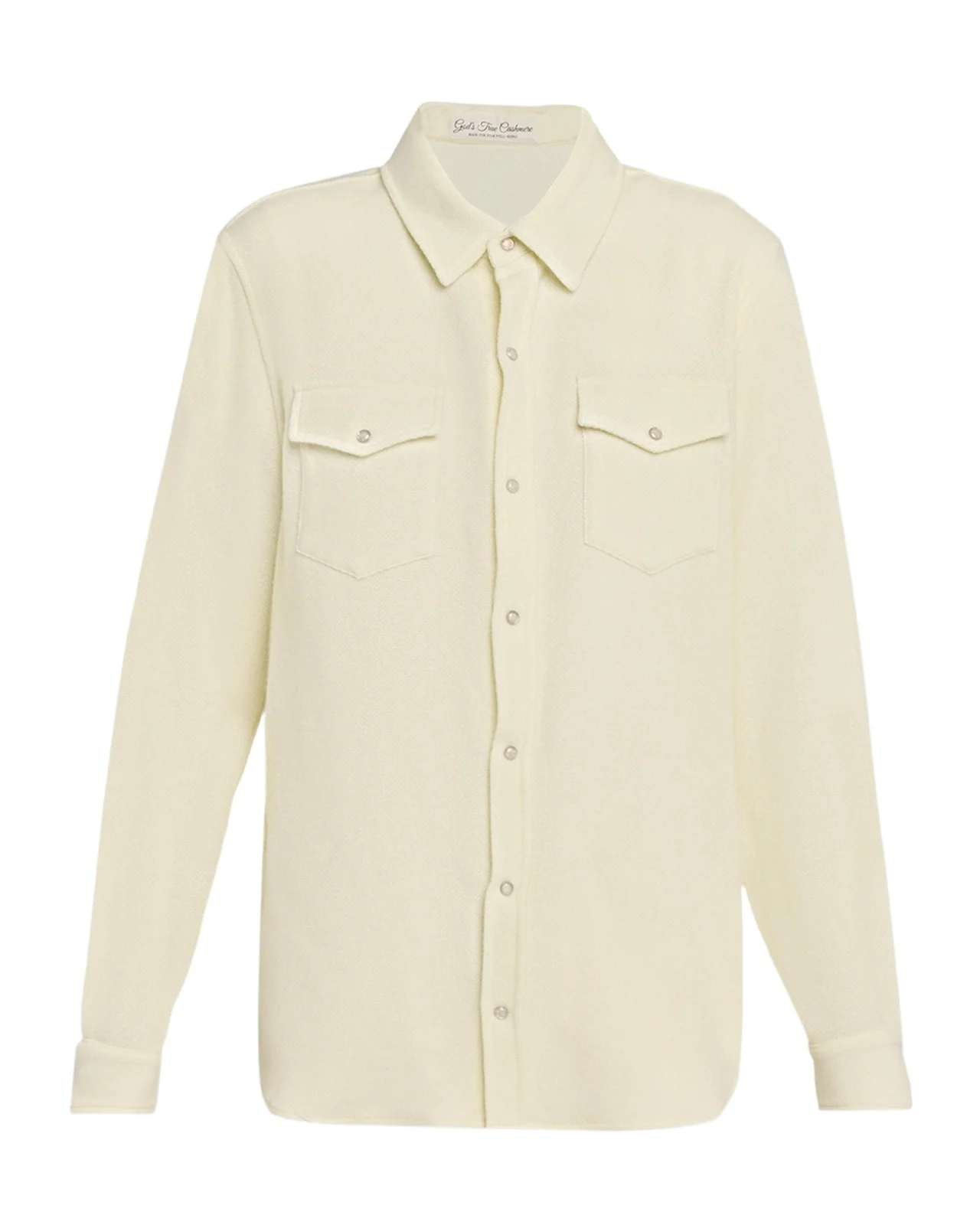 God’s True Cashmere Porcelain Solid Cashmere Flannel Shirt